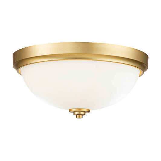 Malibu 2 Light Flush Mount – Brushed Brass