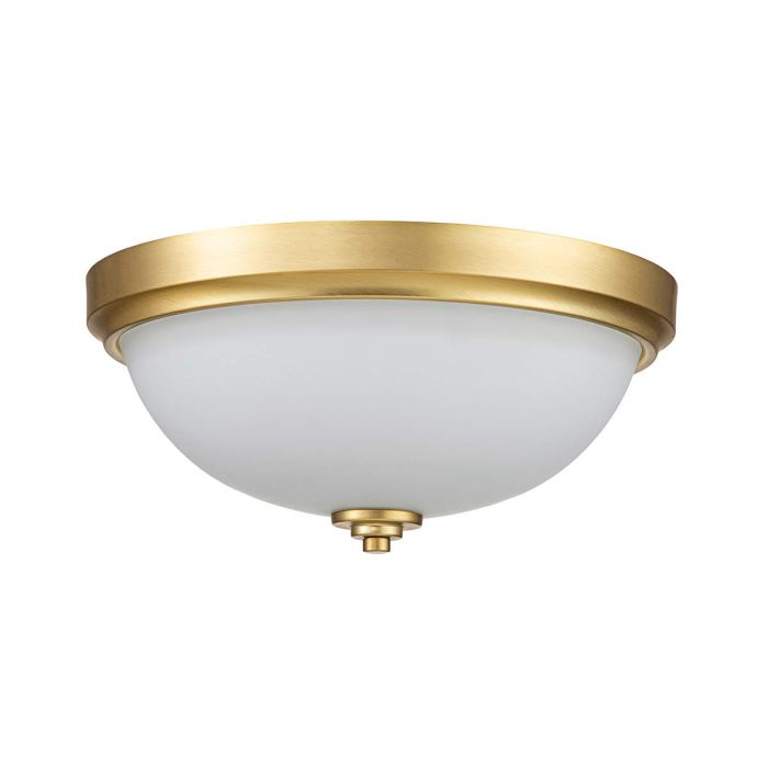 Malibu 2 Light Flush - Brushed Brass