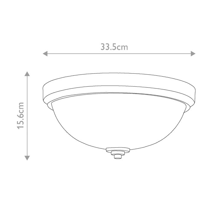 Malibu 2 Light Flush - Brushed Brass