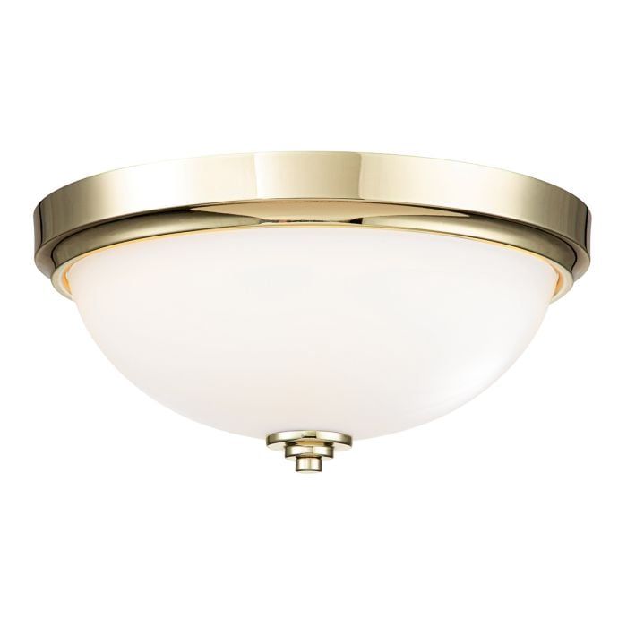 Malibu 2 Light Flush - Polished Brass