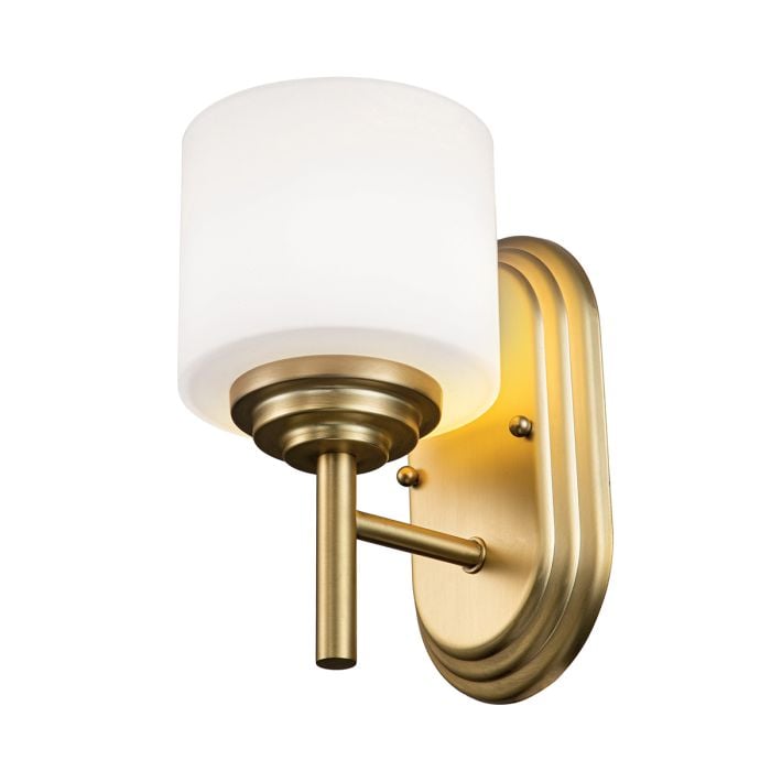 Malibu 1 Light Wall Light - Brushed Brass