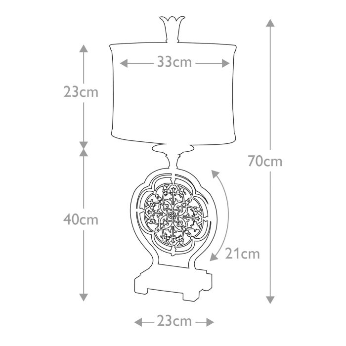 Marcella 1 Light Table Lamp - British Bronze / Oxidized Bronze with Light Gold Shade