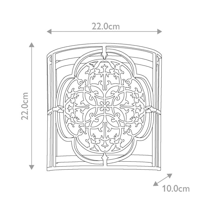 Marcella 1 Light Wall Light - British Bronze / Oxidized Bronze