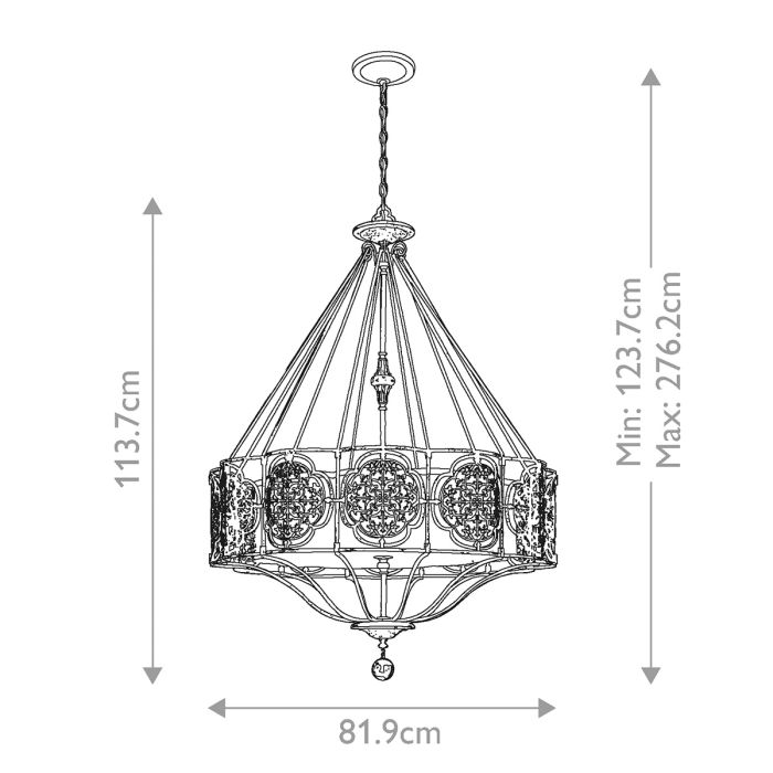 Marcella 4 Light Chandelier - British Bronze / Oxidized Bronze