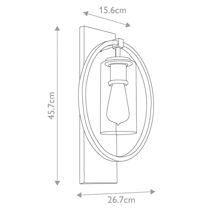 Marlena 1 Light Wall Light - Polished Chrome