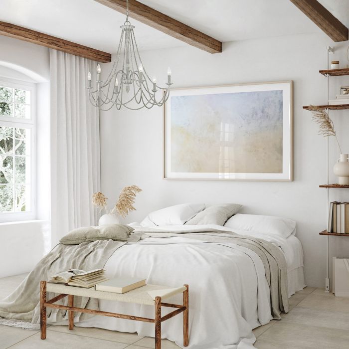 Maryville 6 Light Chandelier - Washed Grey