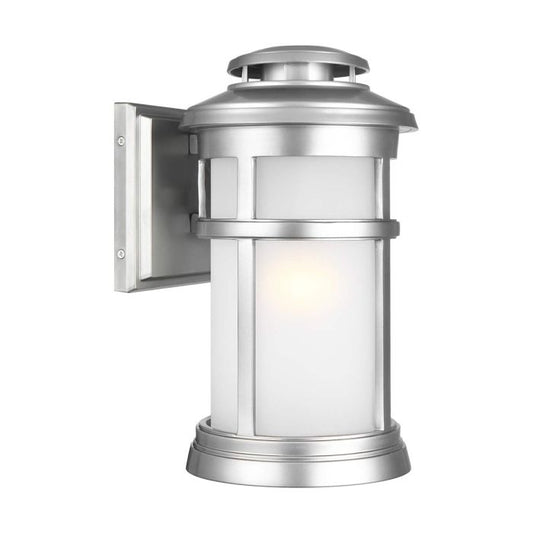 Newport 1 Light Medium Wall Lantern - Painted Brushed Steel