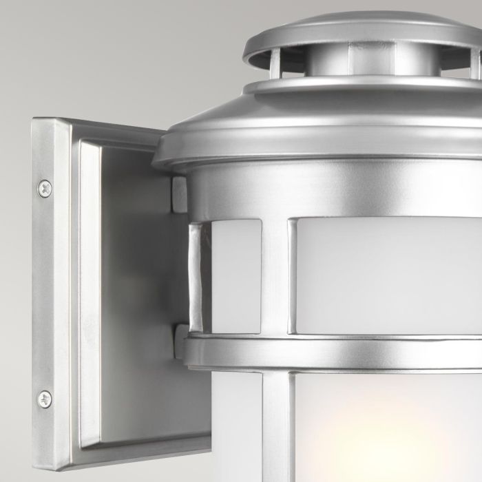 Newport 1 Light Medium Wall Lantern - Painted Brushed Steel