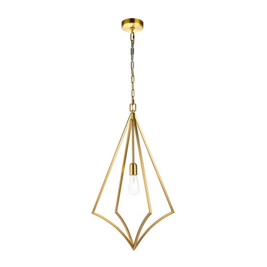 Nico 1 Light Large Pendant - Burnished Brass
