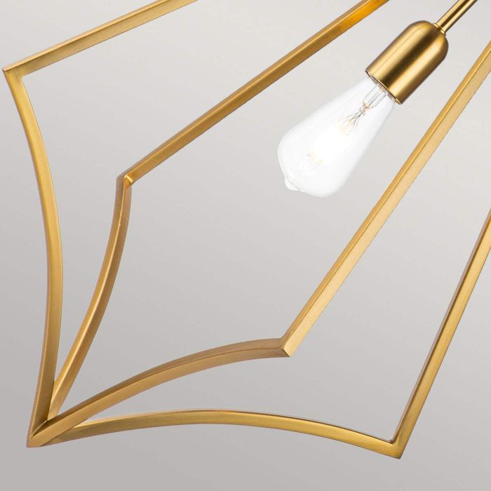 Nico 1 Light Large Pendant - Burnished Brass