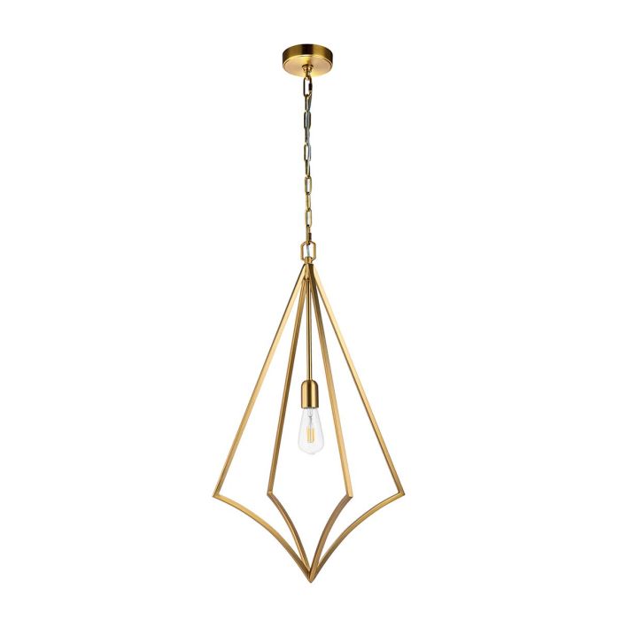 Nico 1 Light Large Pendant - Burnished Brass