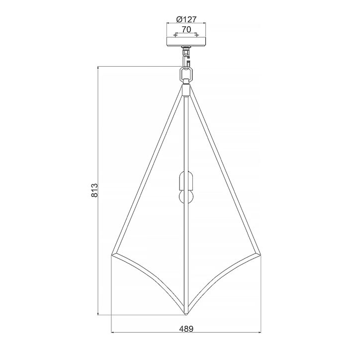 Nico 1 Light Large Pendant - Polished Chrome