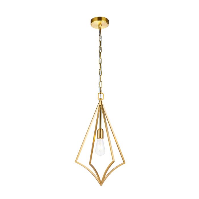 Nico 1 Light Medium Pendant - Burnished Brass