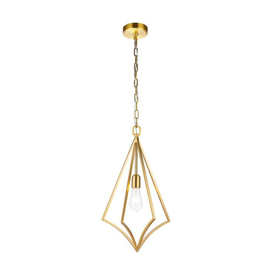 Nico 1 Light Medium Pendant - Burnished Brass