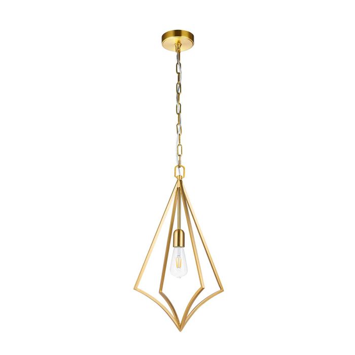 Nico 1 Light Medium Pendant - Burnished Brass