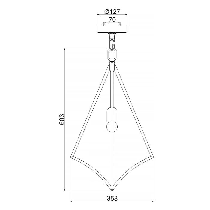 Nico 1 Light Medium Pendant - Polished Chrome