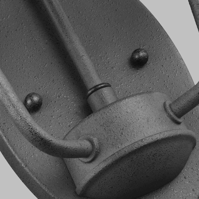 Nori 2 Light Wall Light - Dark Weathered Zinc with Driftwood Grey