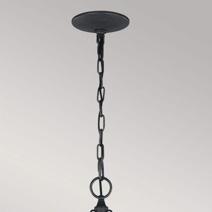 Nori 3 Light Chandelier - Dark Weathered Zinc with Driftwood Grey