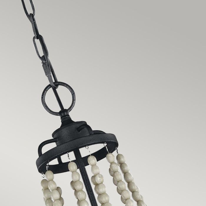 Nori 4 Light Chandelier - Dark Weathered Zinc with Driftwood Grey
