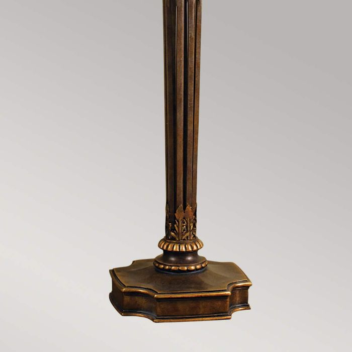 Opera 1 Light Torchiere - Firenze Gold with Amber Shade