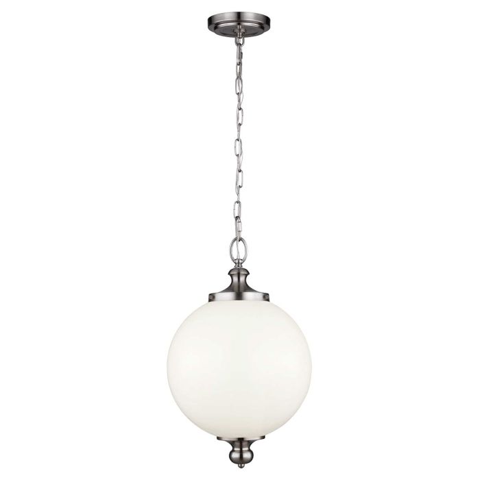Parkman 1 Light Large Pendant - Brushed Steel