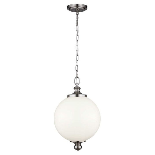Parkman 1 Light Large Pendant - Brushed Steel