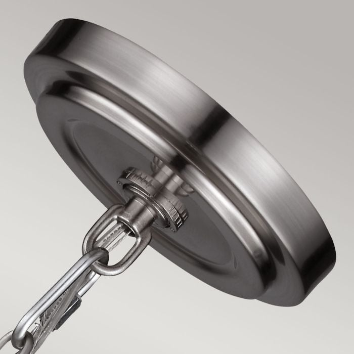 Parkman 1 Light Large Pendant - Brushed Steel