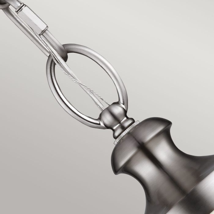 Parkman 1 Light Large Pendant - Brushed Steel