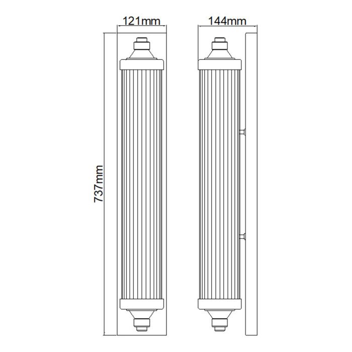 Paulson 4 Light Bar Light - Chrome
