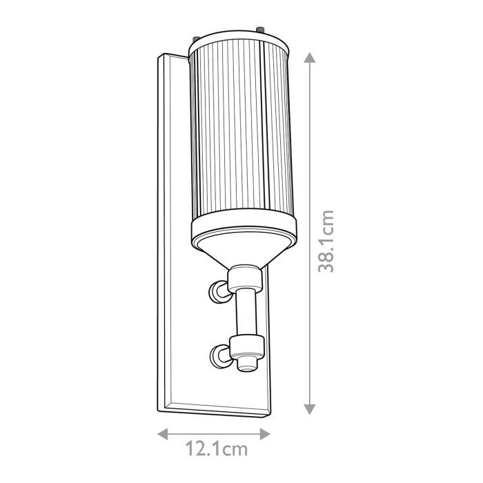 Paulson 1 Light Wall Light - Chrome