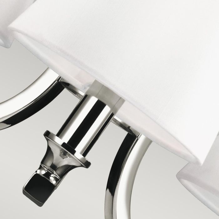 Pave 3 Light Chandelier - Polished Nickel