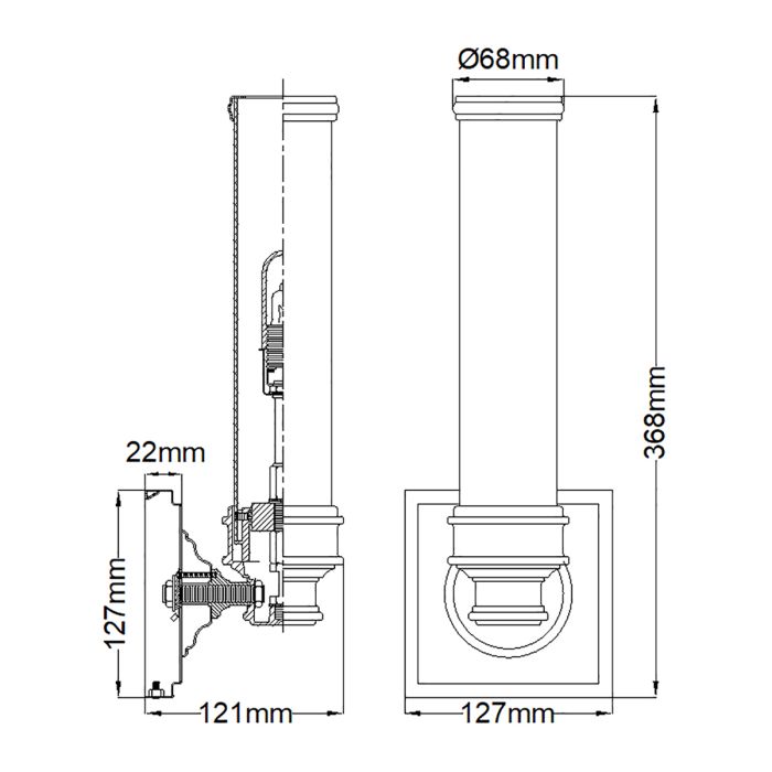 Payne 1 Light Wall Light - Polished Chrome