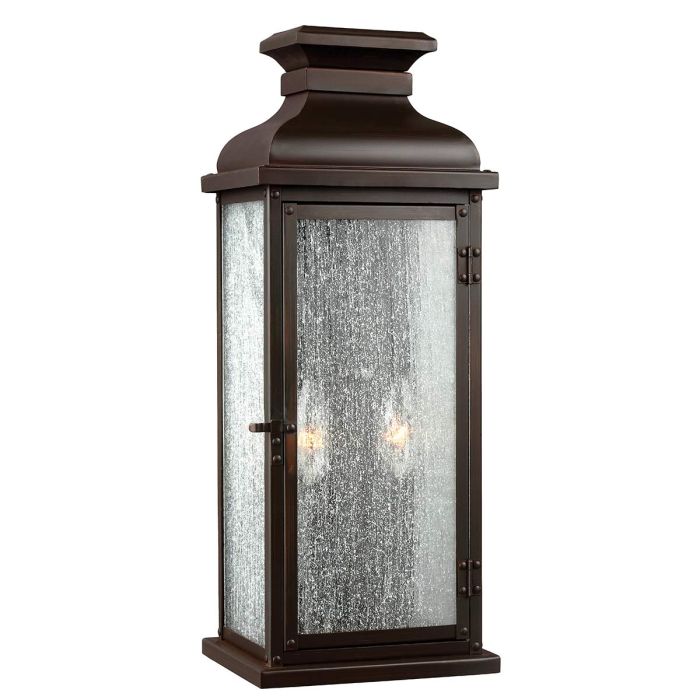 Pediment 2 Light Medium Wall Lantern - Dark Aged Copper