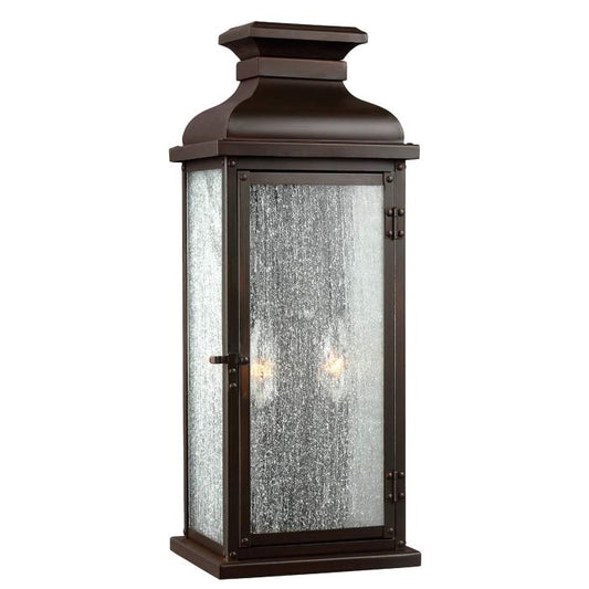 Pediment 2 Light Medium Wall Lantern - Dark Aged Copper