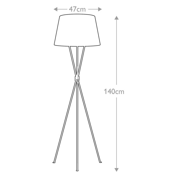 Penny 1 Light Floor Lamp - Burnished Brass with White Shade