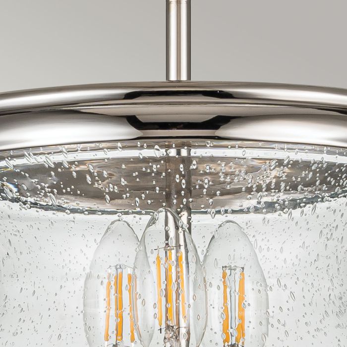 Pickering Lane 3 Light Semi-Flush - Polished Nickel