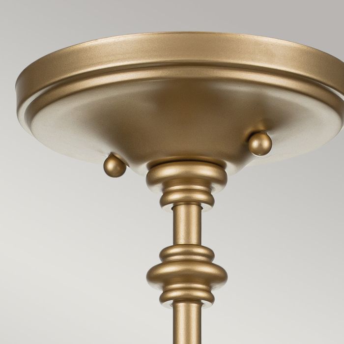 Pickering Lane 3 Light Semi-Flush - Painted Natural Brass