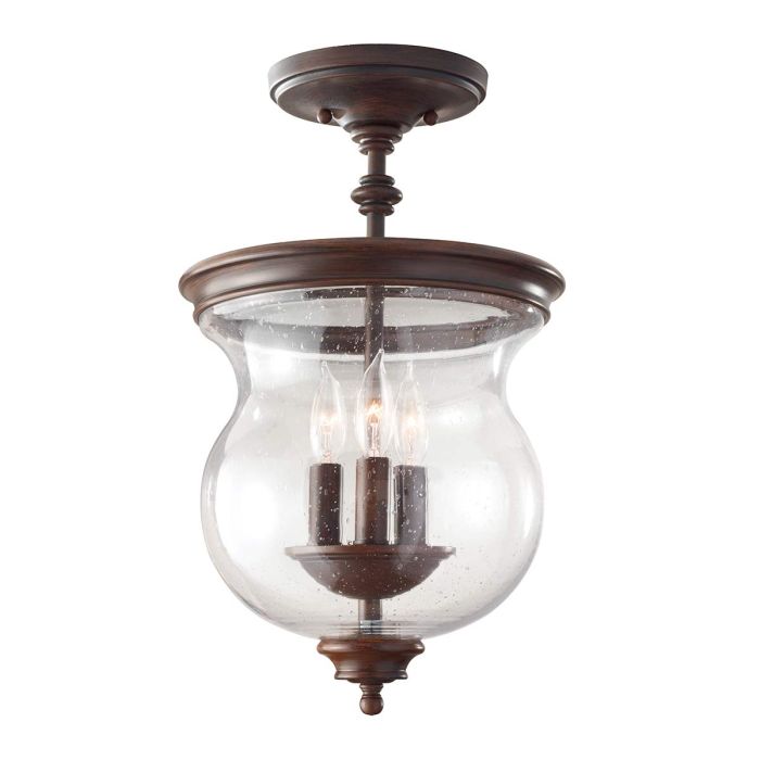 Pickering Lane 3 Light Semi-Flush - Heritage Bronze