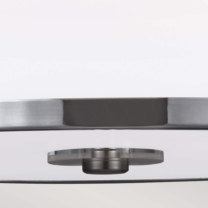 Prospect Park 2 Light Semi-Flush - Satin Nickel with Chrome