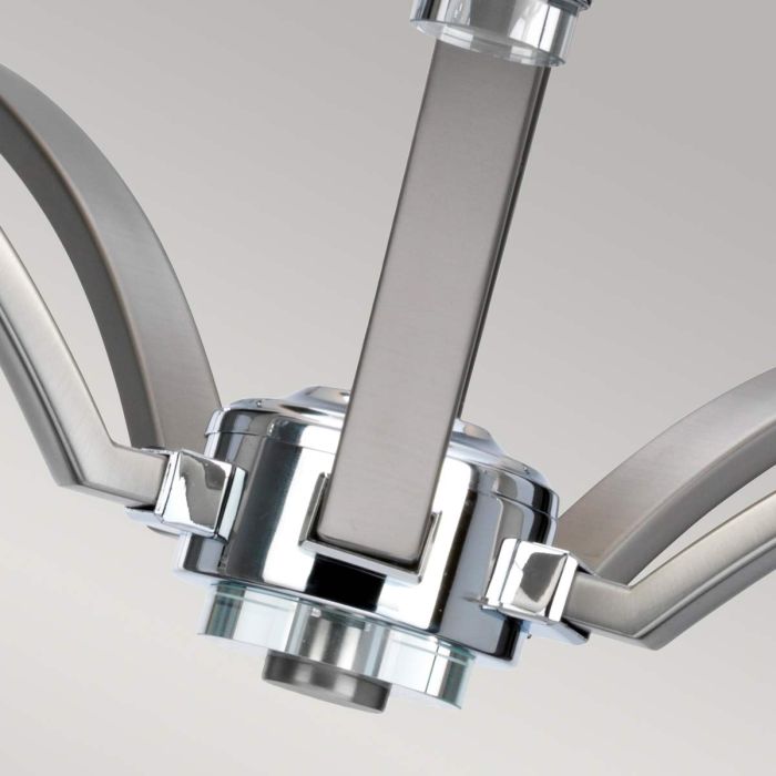 Prospect Park 5 Light Chandelier - Satin Nickel with Chrome