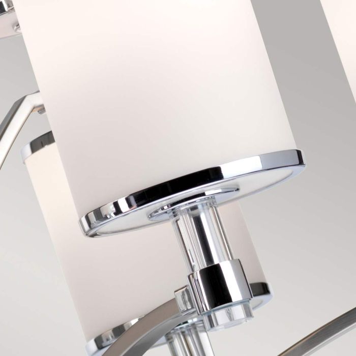 Prospect Park 9 Light Chandelier - Satin Nickel with Chrome