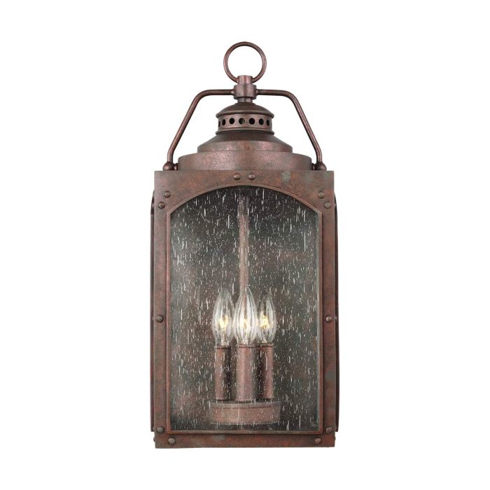 Randhurst 3 Light Large Wall Lantern - Copper Oxide