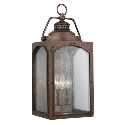 Randhurst 3 Light Large Wall Lantern - Copper Oxide