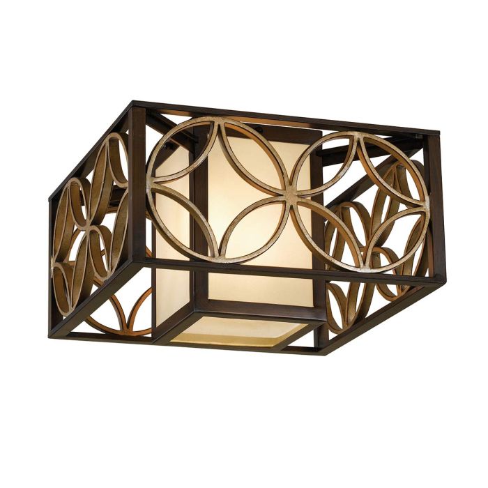 Remy 2 Light Flush - Heritage Bronze / Parissiene Gold