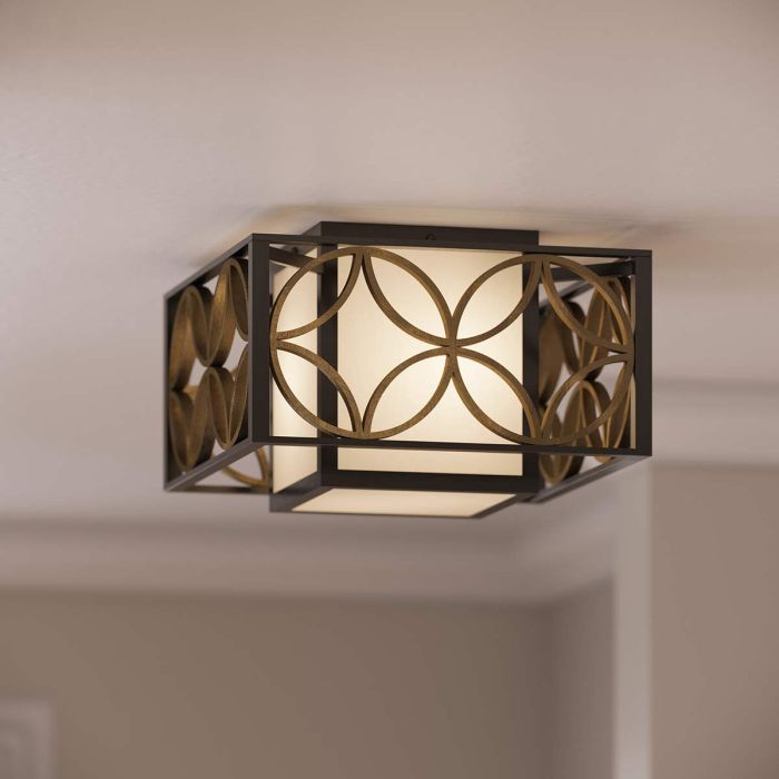 Remy 2 Light Flush - Heritage Bronze / Parissiene Gold