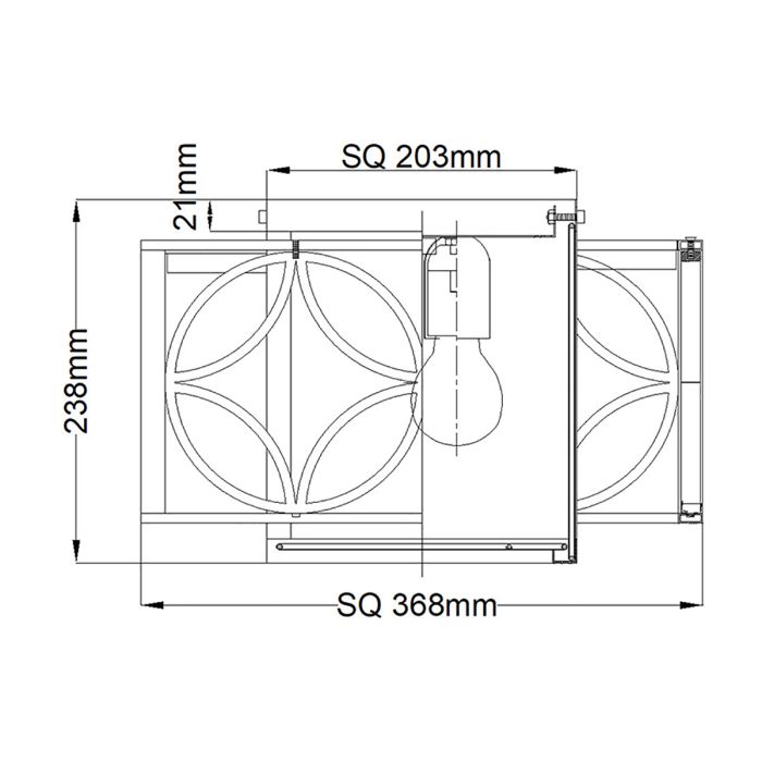 Remy 2 Light Flush - Heritage Bronze / Parissiene Gold