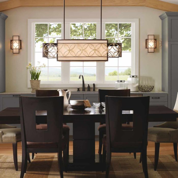 Remy 4 Light Pendant Light - Heritage Bronze / Parissiene Gold