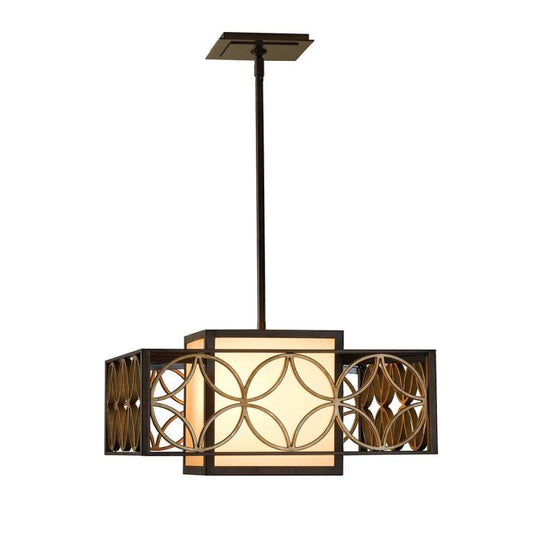 Remy 1 Light Pendant Chandelier Light - Heritage Bronze / Parissiene Gold