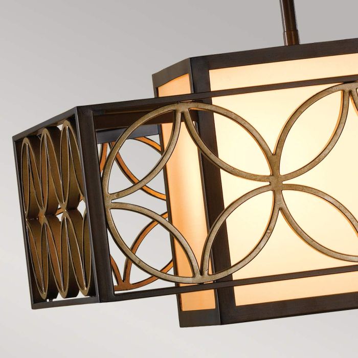 Remy 1 Light Pendant Chandelier Light - Heritage Bronze / Parissiene Gold