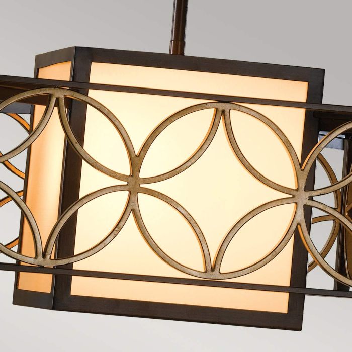 Remy 1 Light Pendant Chandelier Light - Heritage Bronze / Parissiene Gold